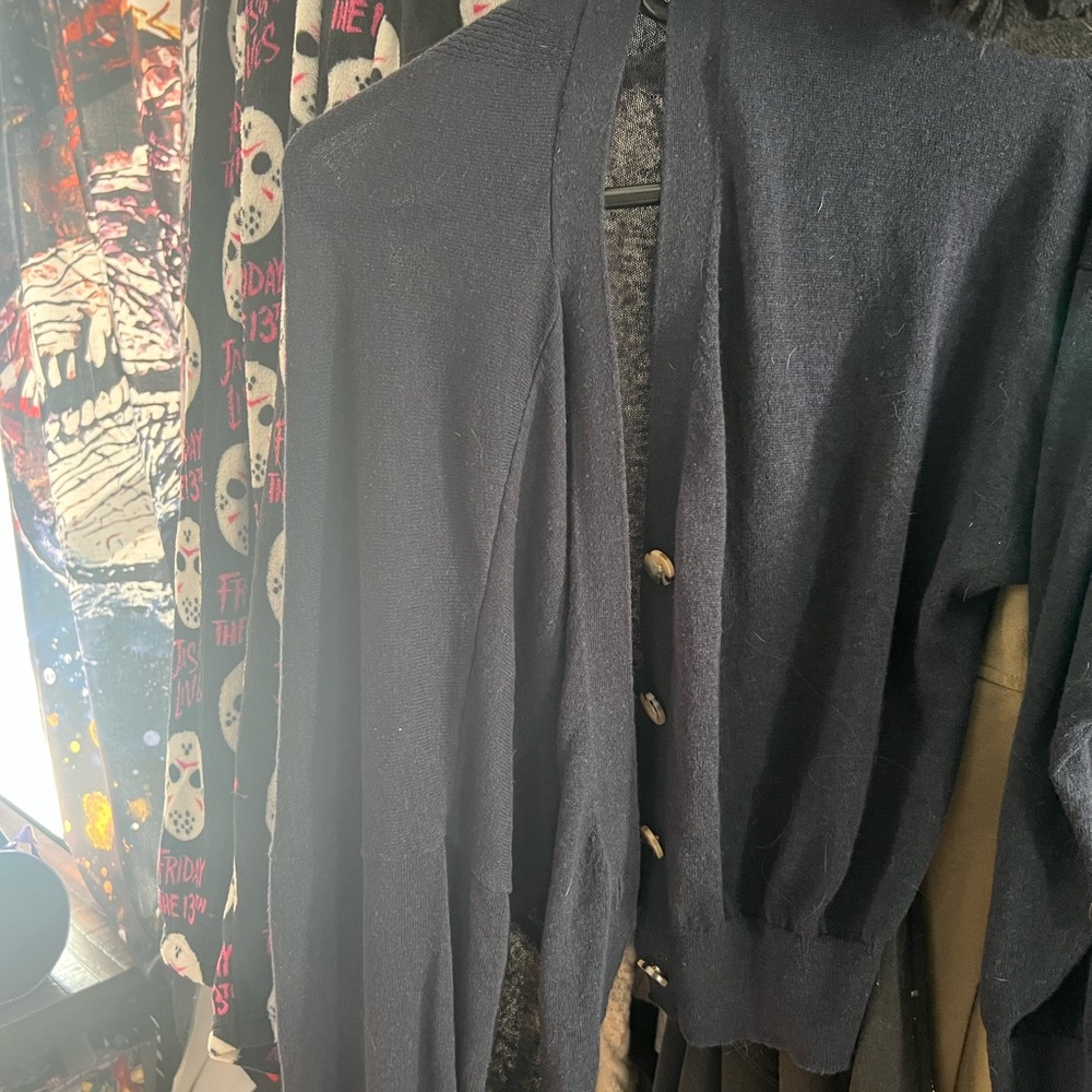 Ann Taylor Black Cardigan Sweater